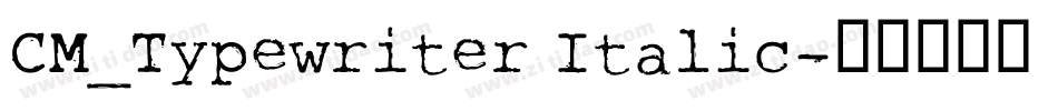 CM_Typewriter Italic字体转换